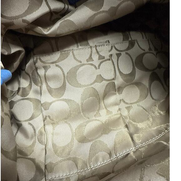 Vintage Coach Soho Fringe Blue Suede Large Hobo #4277 Shoulder Bag Y2K Rare - Picture 4 of 10